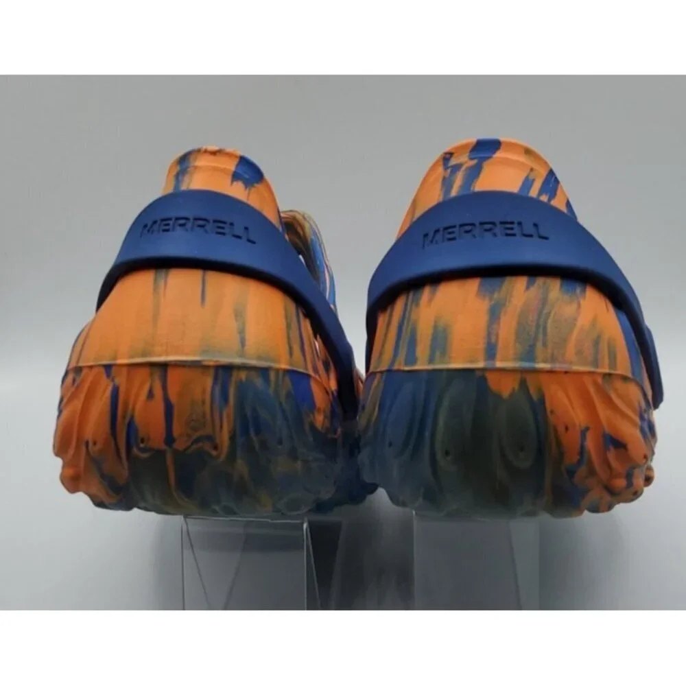 Merrell Hydro Moc Water Shoes Clogs Sandal Orange Blue Men 9 Women 10.5 Unisex